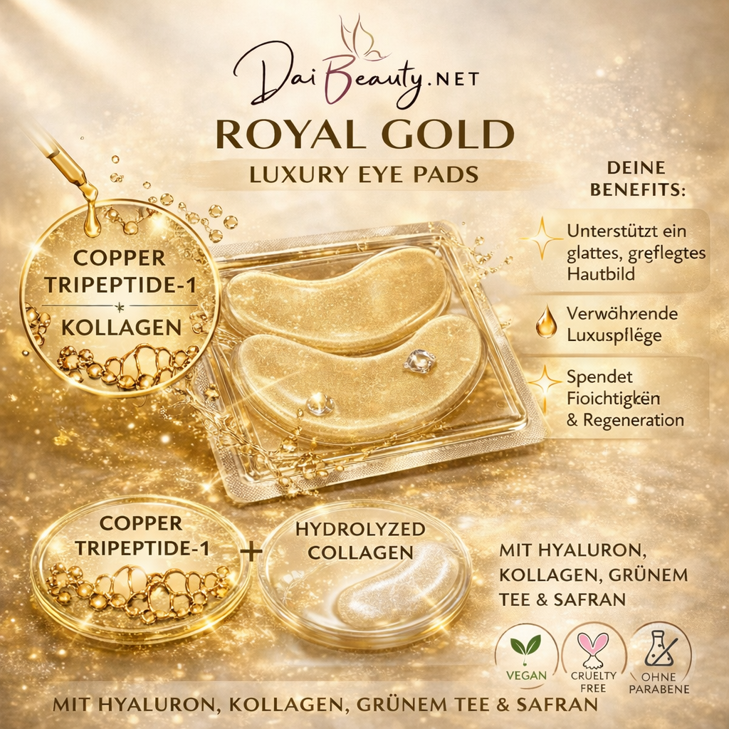 👑 Royal Gold – Luxury Anti-Aging Eye Pads (5 Stück)