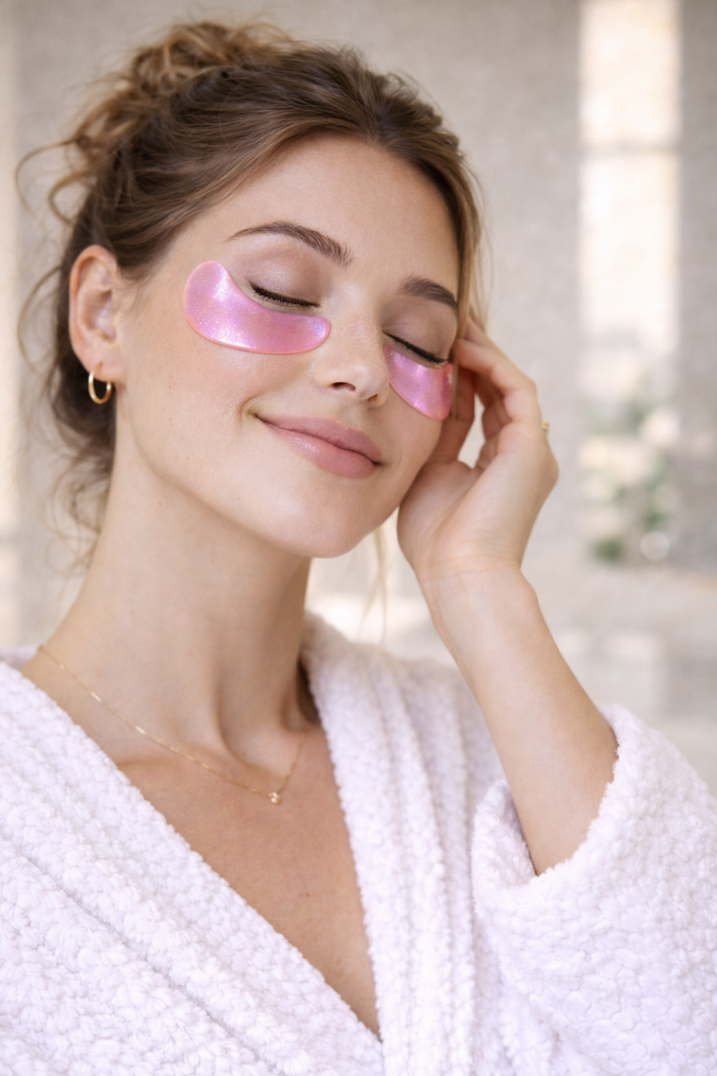 🌸 Velvet Blush – Rosé Glow Eye Pads (5 Stück)